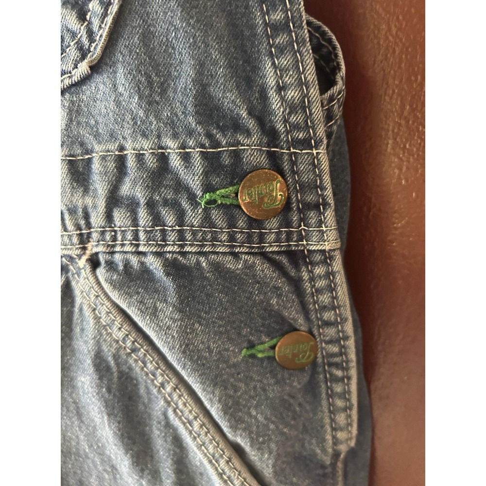 Vintage Pointer Brand Denim Overall Workwear USA Size W34 L36 Men 90s Worn - Picture 6 of 11
